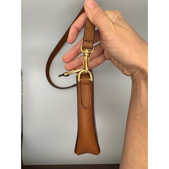 Lauren Ralph Lauren Mini Brown Shoulder Bag - Picture 8 of 12